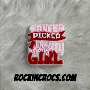 Breast Cancer Croc Charm